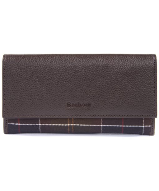 Women’s Barbour Leather Convertible Wallet - Dark Brown