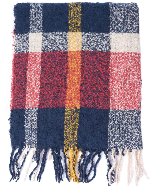Women’s Barbour Ridley Boucle Check Scarf - Claret/Pearl/Navy