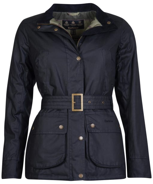 barbour belted wax jacket