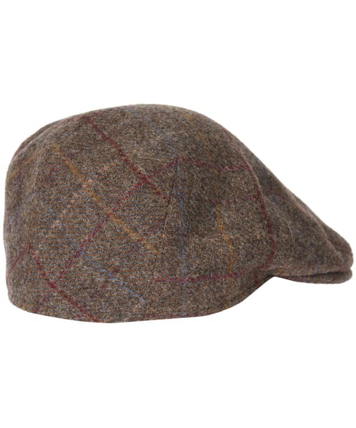 Men's Barbour Wool Crieff Flat Cap - Olive / Blue / Red