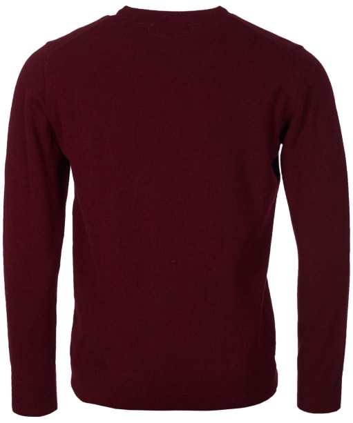 Men's Barbour Essential Lambswool Crew Neck Sweater - Ruby