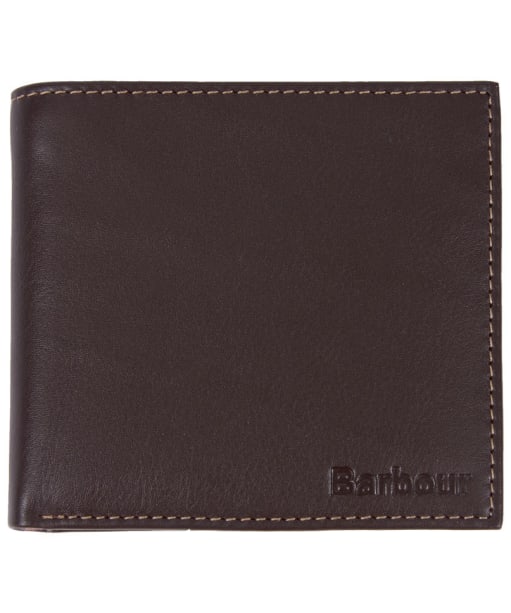 Men’s Barbour Elvington Leather Billfold Coin Wallet - Brown / Tan