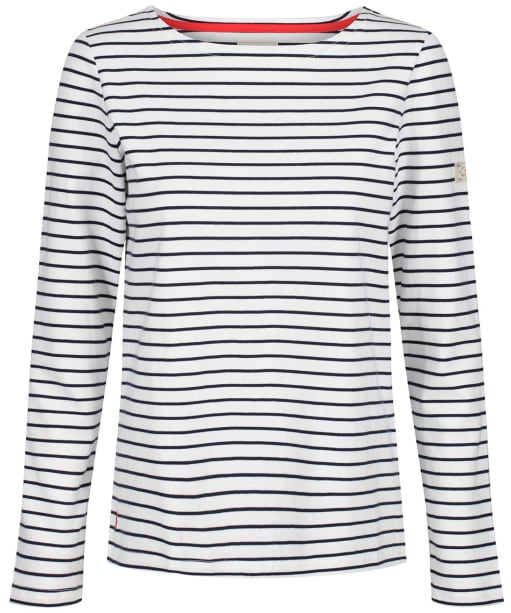 Women’s Joules Harbour L/S Jersey Top - Cream / Navy Stripe