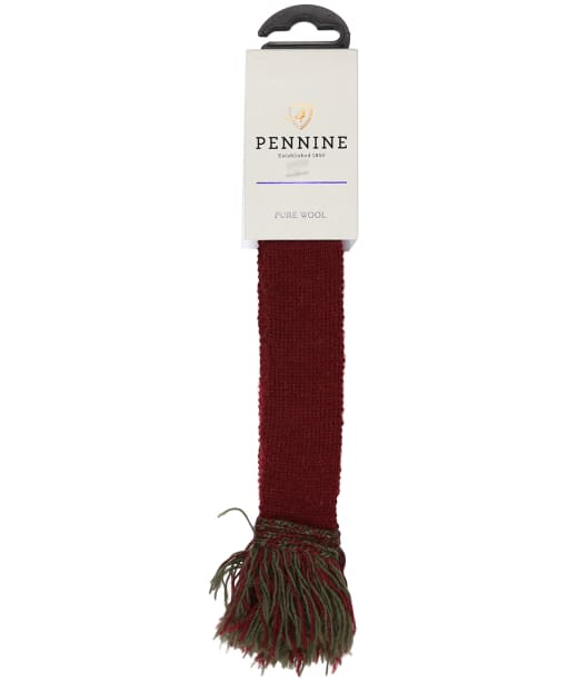 Pennine Contrast Garter - Burgundy / Olive