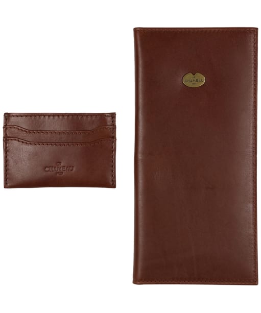Men’s Le Chameau License Wallet & Card Wallet Gift Set - Marron Fonce