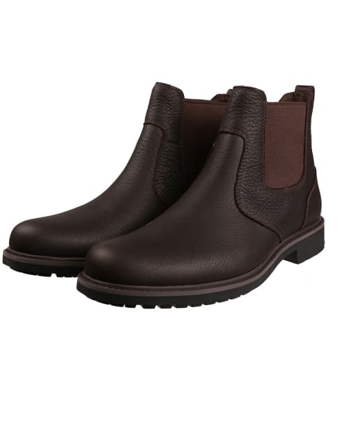timberland stormbuck chelsea boots dark brown leather