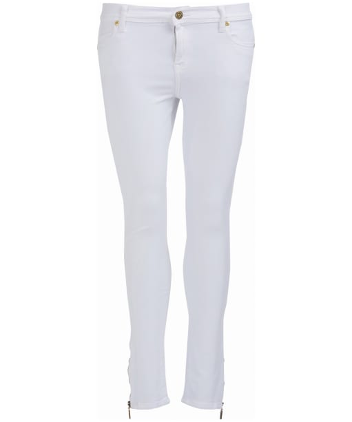 Women's Barbour International Durant Cropped Jeans - White