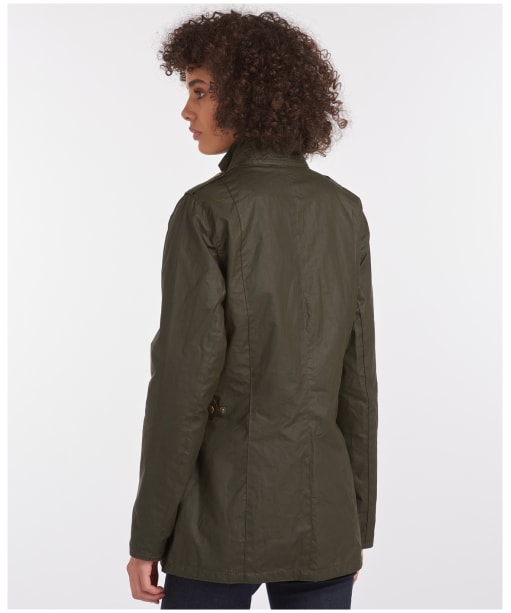 Women's Barbour Defence Lightweight Waxed Jacket - Archive Olive