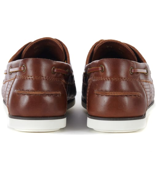 barbour capstan leather boat shoes in tan