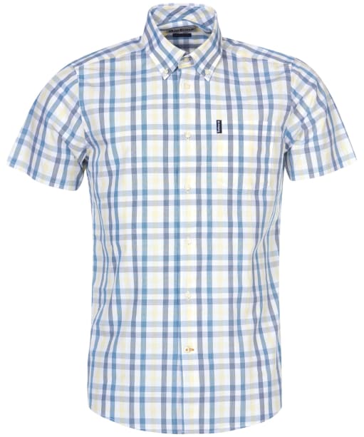 Men's Barbour Tattersall 14 S/S Tailored Shirt - Aqua