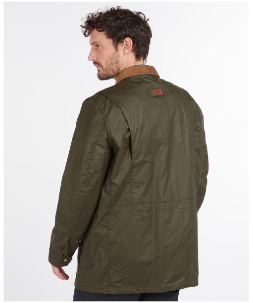 Men’s Barbour Pavier Lightweight Waxed Jacket - Archive Olive