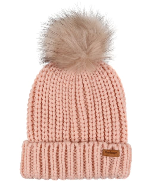 Women's Barbour Saltburn Scarf and Beanie set - Pink