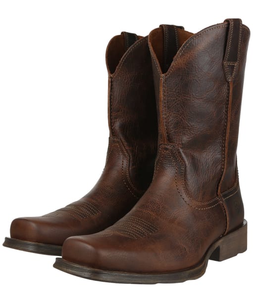 Men’s Leather Steel Toe Western Work Boot Ariat Rambler Western Boots 
