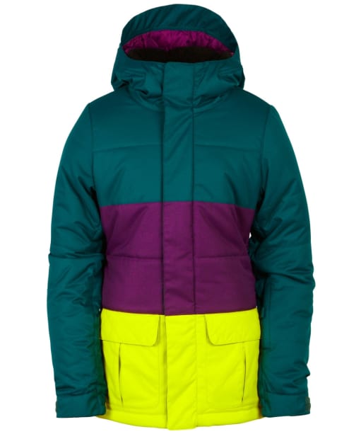Girl's 686 Polly Snowboard Ski Jacket - Jade Colourblock