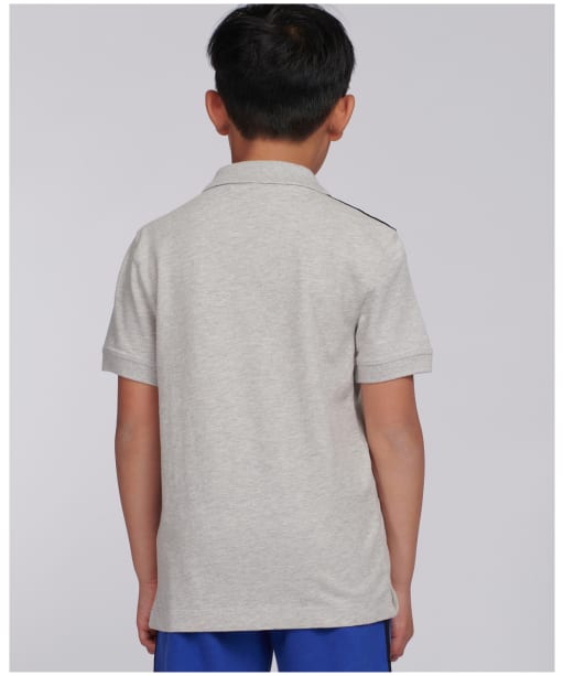Boy’s Barbour International Tape Polo Shirt - Grey Marl