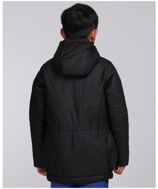 Boy’s Barbour International Terrance Winter Waxed Jacket - Black
