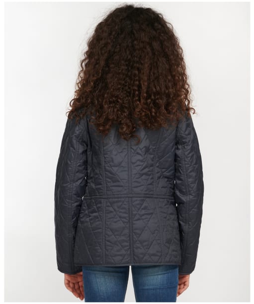Girl's Barbour Printed Summer Liddesdale Quilted Jacket – 10-15yrs - NAVY/FUCHS SECR