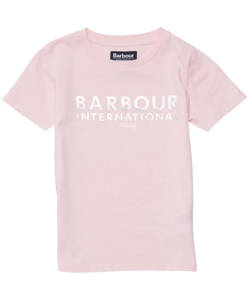 Girl's Barbour International Montegi Tee - Pink Frost