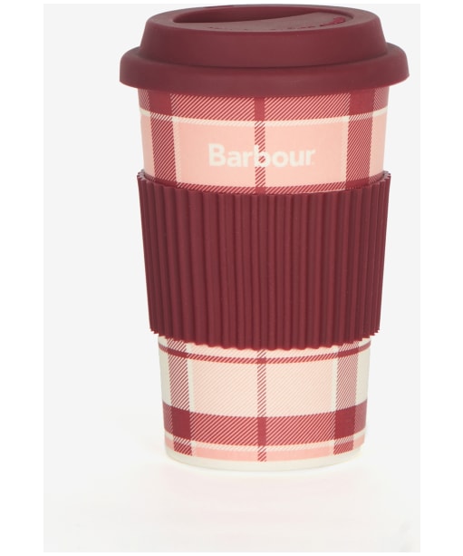 Women’s Barbour Travel Mug & Earmuff Set - RED/PINK TARTAN