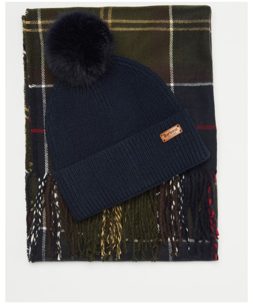 barbour dover beanie and hailes scarf gift set