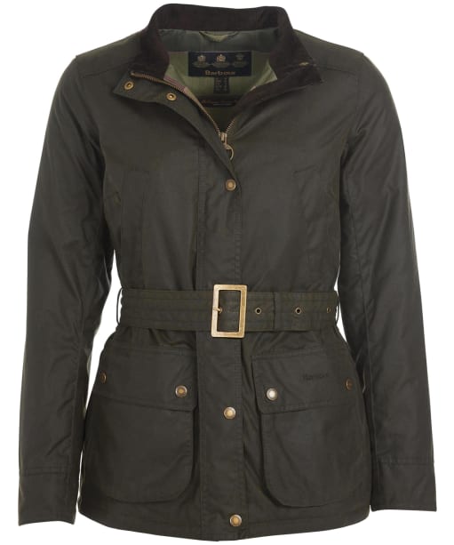 Women’s Barbour Montgomery Waxed Jacket - Olive