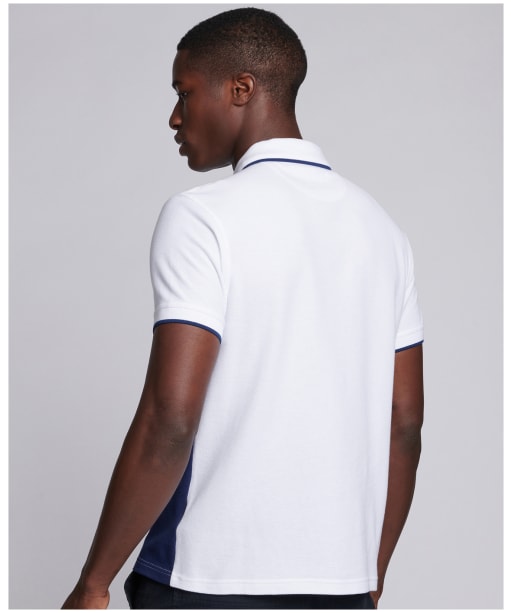 Men’s Barbour International Accelerator Block Polo Shirt - White