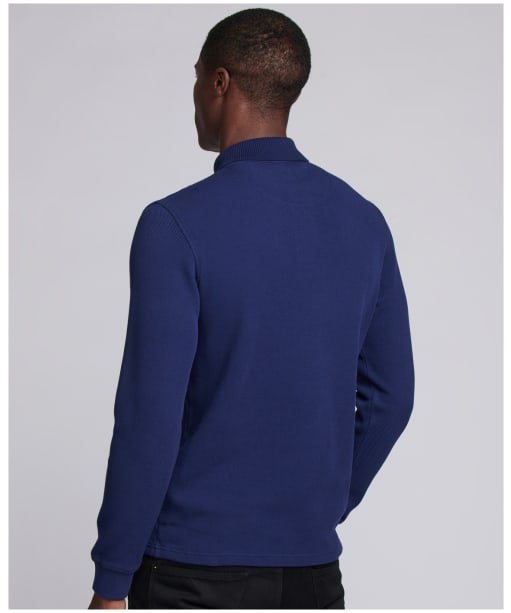 Men’s Barbour International Honeycomb Pique L/S Polo Shirt - Regal Blue