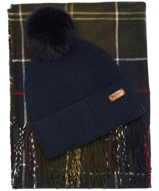barbour dover beanie and hailes scarf gift set