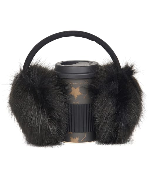 Women’s Barbour International Travel Mug and Earmuff Gift Set - Black