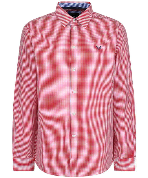 Men’s Crew Clothing Micro Gingham Classic Fit Shirt - Red