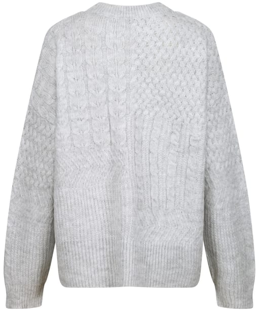 Women’s Crew Clothing Captain Cable Sweater - Pale Grey Marl