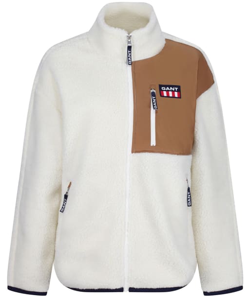 Women’s GANT Retro Logo Fleece Jacket - Off White
