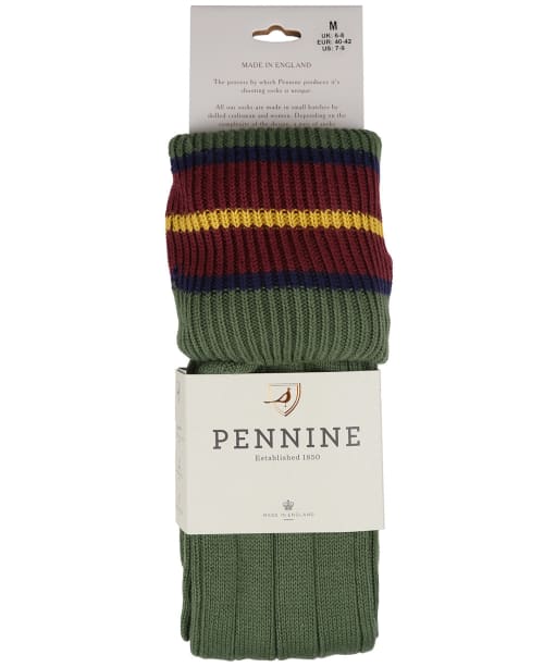 Pennine Nelson Cotton Socks - Moss