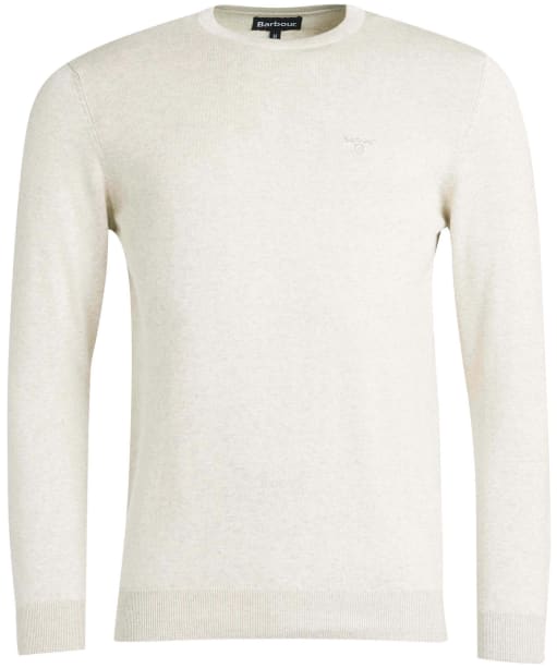 Men's Barbour Pima Cotton Crew Neck Sweater - Antique White