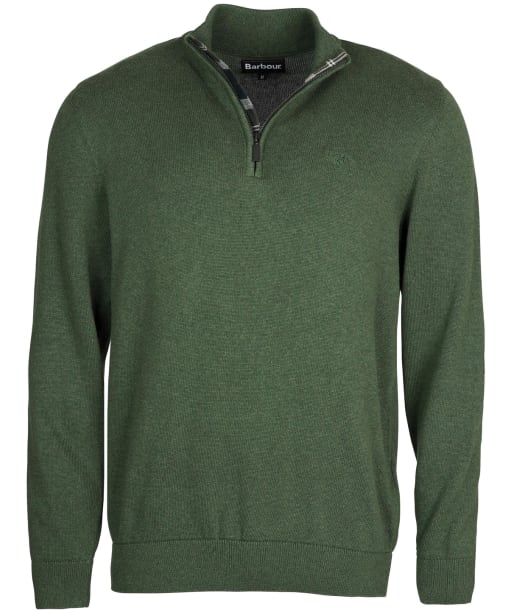 Men’s Barbour Avoch Half Zip Sweater - Duffle Green