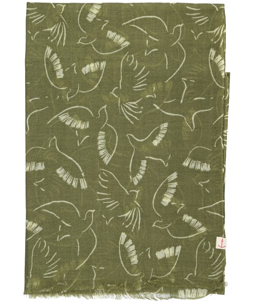 Women’s Seasalt Pretty Printed Scarf - Sketched Birds Sea Kelp