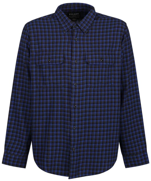 Men's Filson Scout Shirt - Cobalt / Black / Heather Grey