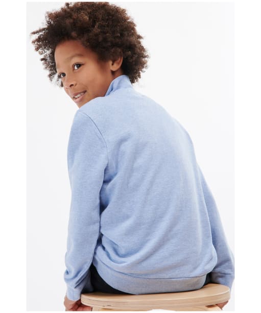 Boy’s Barbour Half Zip Sweater, 6-9yrs - Chambray