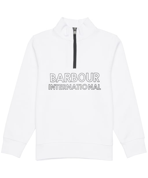 Boy’s Barbour International Halt Half Zip Sweat - 10-14yrs - White