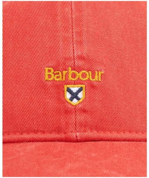 Men's Barbour Tartan Crest Sports Cap - Red