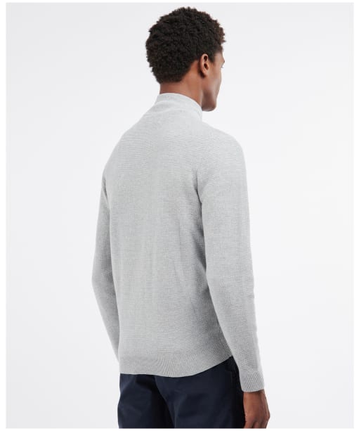 Men’s Barbour Abhainn Zip Thru Sweater - Grey Marl