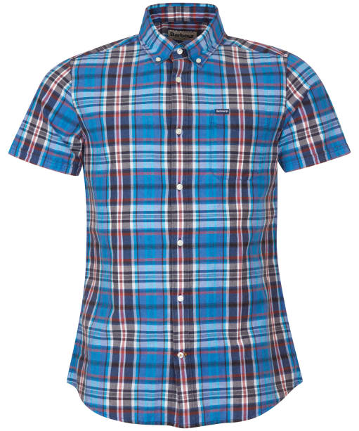 Men's Barbour Abney S/S Tailored Shirt - Bright Blue
