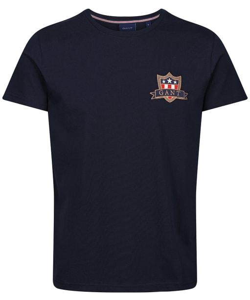 Men’s GANT Banner Shield T-Shirt - Evening Blue