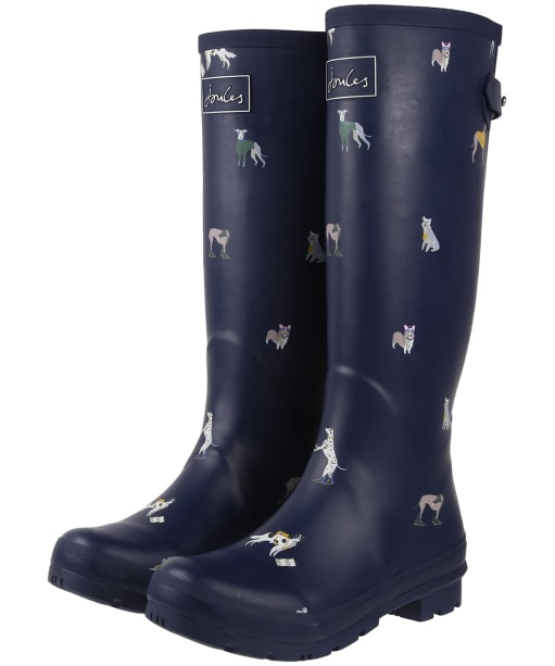 Women’s Joules Welly Print - Navy Dogs