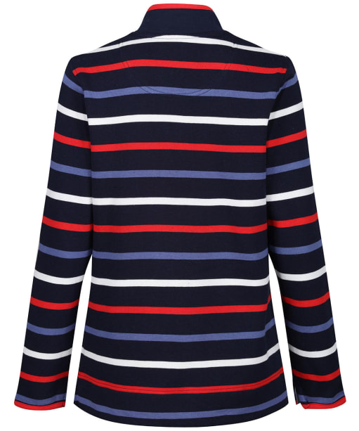 Women’s Crew Clothing Half Button Sweater - Navy / White / Red