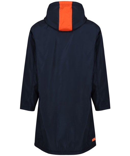 Zone3 Polar Fleece Parka Robe Jacket - Navy / Grey / Orange