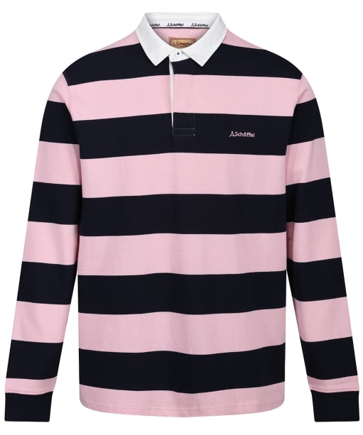 Men’s Schoffel St Mawes Rugby Shirt - Navy / Pink Stripe