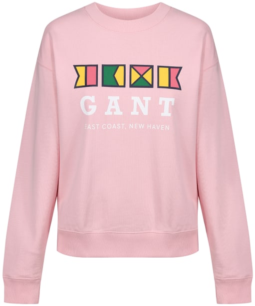 Women’s GANT Flags Crew Neck Sweater - Preppy Pink