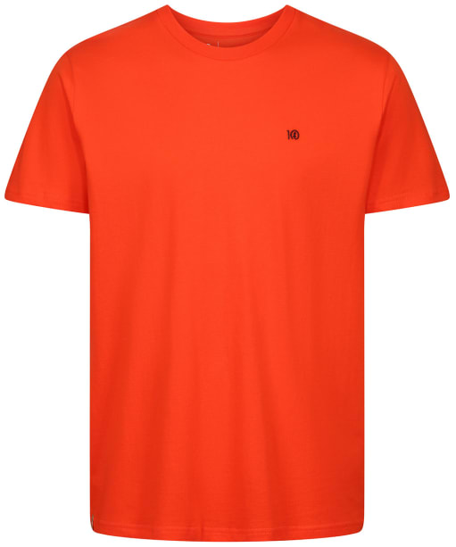 Men’s Tentree Organic Cotton Embroidered Ten T-Shirt - Electric Orange