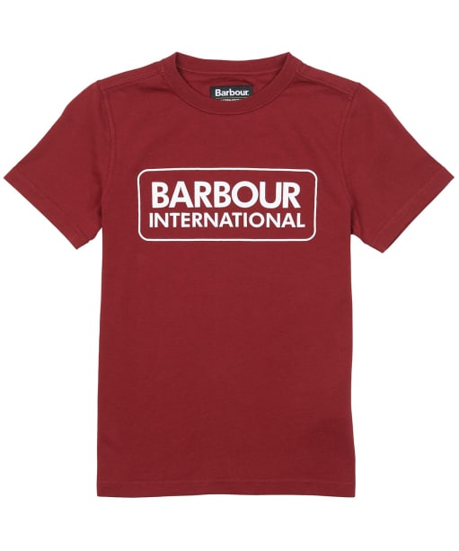 Boy's Barbour International Essential Large Logo Tee, 10-15yrs - Lava
